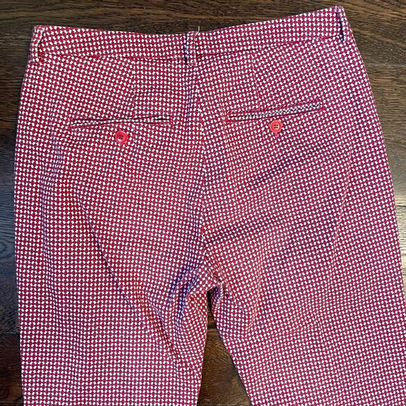 Max Mara Weekend Stretch Capri Flare Pants  FITW19 Red/Blue/White-Size 4 - Picture 5 of 10